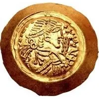 1 Tremissis - Liutprand Regular bust, with hand in field