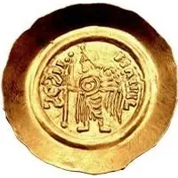 1 Tremissis - Liutprand Regular bust, with hand in field