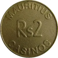 Token - 2 Rupee - Mauritius Casino