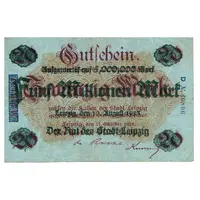 5 000 000 Mark overprint on 20 Mark