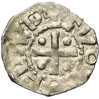 Denier - Lothair and count Herbert Troyes mint