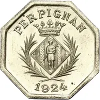 10 Centimes - Chambre Syndicale des Commerçants - Perpignan [66] Nickel-silver