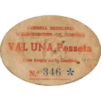 1 Peseta Aigüesbones de Montbui