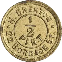 1/2 Pint H. Brenton, Bordage Street
