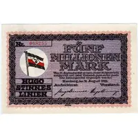 5 000 000 Mark Hugo Stinnes Linien