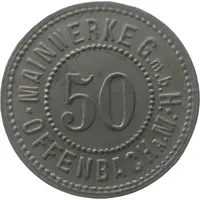 50 Pfennig - Offenbach Mainwerke G.m.b.H.