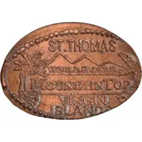 Elongated Coin - World Famous Mountain Top St. Thomas