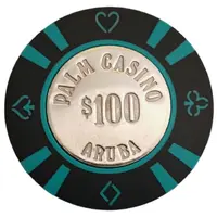 Token/Chip - 100 Dollars - Palm Casino Aruba Casino Chip