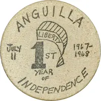 Wooden Nickel - Anguilla Independence