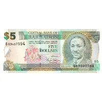 5 Dollars Large striped numeral