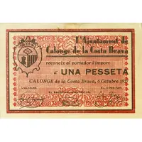 1 Peseta Calonge de la Costa Brava