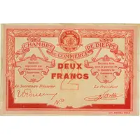 2 francs - Chambre de Commerce de Dieppe [76]