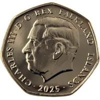 50 Pence - Charles III Allied Victory in Europe Day, Gold plated