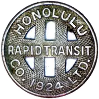 1 Full Fare - Honolulu Rapid Transit Co. Honolulu, Hawaii
