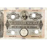 2000 Reales de Vellón Banco de Málaga