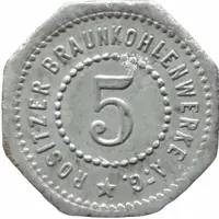 5 Pfennig - Rositz Braunkohlenwerke A.G.