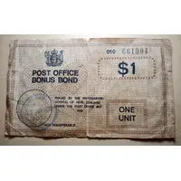 One Dollar - NZ Post Office Bonus Bond
