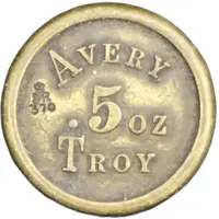 1/2 troy ounce - Avery stamped