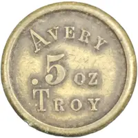1/2 troy ounce - Avery stamped