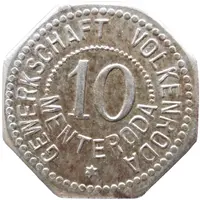 10 Pfennig - Menteroda Gewerkschaft Volkenroda