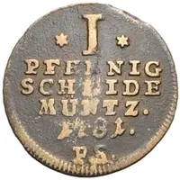 1 Pfennig - Frederick Charles August