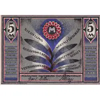 5 Marks MIAMA, Mitteldeutsche Ausstellung für Siedelung Sozialfürsorge und Arbeit Magdeburg 1922