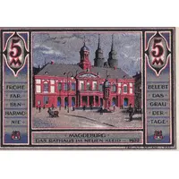 5 Marks MIAMA, Mitteldeutsche Ausstellung für Siedelung Sozialfürsorge und Arbeit Magdeburg 1922