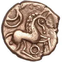 Gold 1/4 Stater Irstead Trefoil