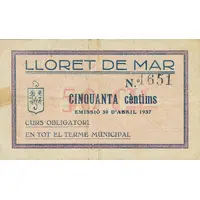 50 Céntimos Lloret de Mar