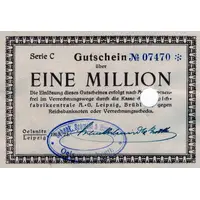 1 000 000 Mark Teppichfabrikzentrale