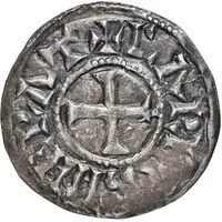 Denier - Charles II as emperor, Arles mint