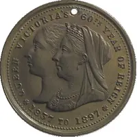 Medal - Diamond Jubilee Queen Victoria - Geelong, Victoria Event Souvenir