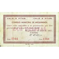 2 Pesetas Mequinenza