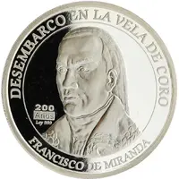 200 Bolívares Francisco de Miranda, Silver