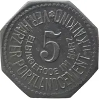 5 Pfennig - Elbingerode Ver. Harzer Portlandcement u. Kalkind.