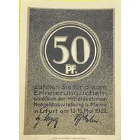 50 Pfennigs Mitteldeutsche Notgeldausstellung