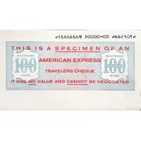 100 Deutsche Mark American Express Travelers Cheque; Specimen