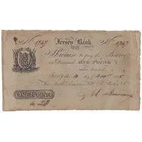 1 Pound Jersey Bank - Amiraux, Le Breton & Co