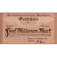5 000 000 Mark Reichsbahndirektion