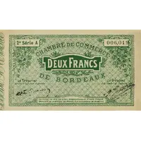 2 francs - Chambre de Commerce de Bordeaux [33]