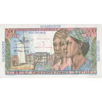 5 New Francs Overprint on 500 Francs