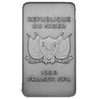 1000 Francs Tasmiyah, rectangular