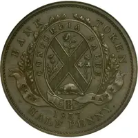 1/2 Penny / 1 Sou City Bank