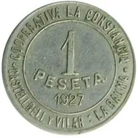 1 Peseta - Cooperativa La Constancia
