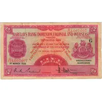 5 Dollars Barclay's Bank