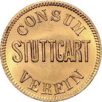 Token - 30 Kreuzer Consum Verein Stuttgart, variant with flat-topped 3