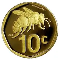10 Cents Gold Afrikaans - Venda