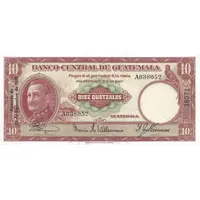 10 Quetzales Banco Central de Guatemala, 1st. print