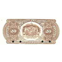 20 Dollars Certificate of Deposit