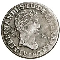 1/2 Maravedi - Fernando VII laureated head